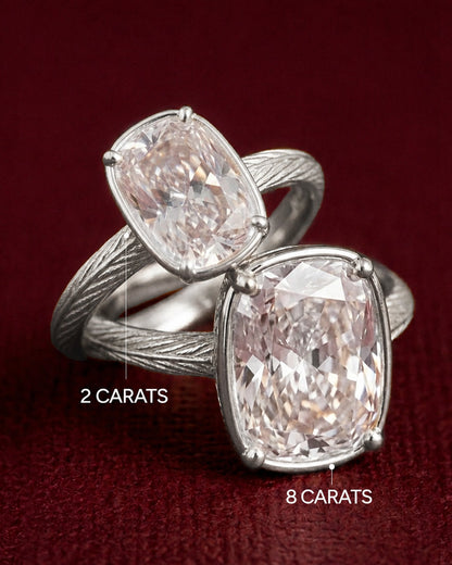 Sterling Silver Mini Elongated Cushion Ring