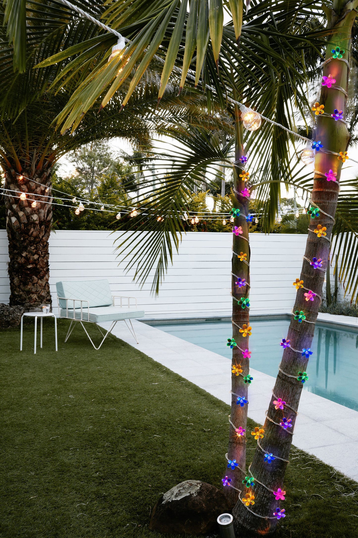 Cherry Blossom Solar String Lights Waterproof Outdoor Garden Patio Lighting 50 LED 22FT