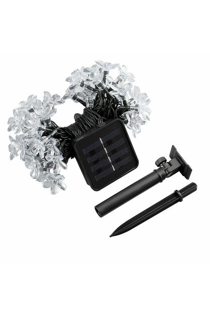 Cherry Blossom Solar String Lights Waterproof Outdoor Garden Patio Lighting 50 LED 22FT