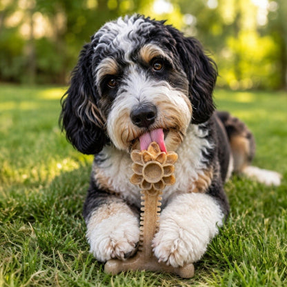 Honey Bone Dental Flower Tower - Indestructible Nylon Dog Chew Toy XL | USA