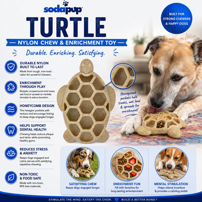 Turtle Nylon Chew Toy - Ultra-Durable Enrichment Toy for Power Chewers USA