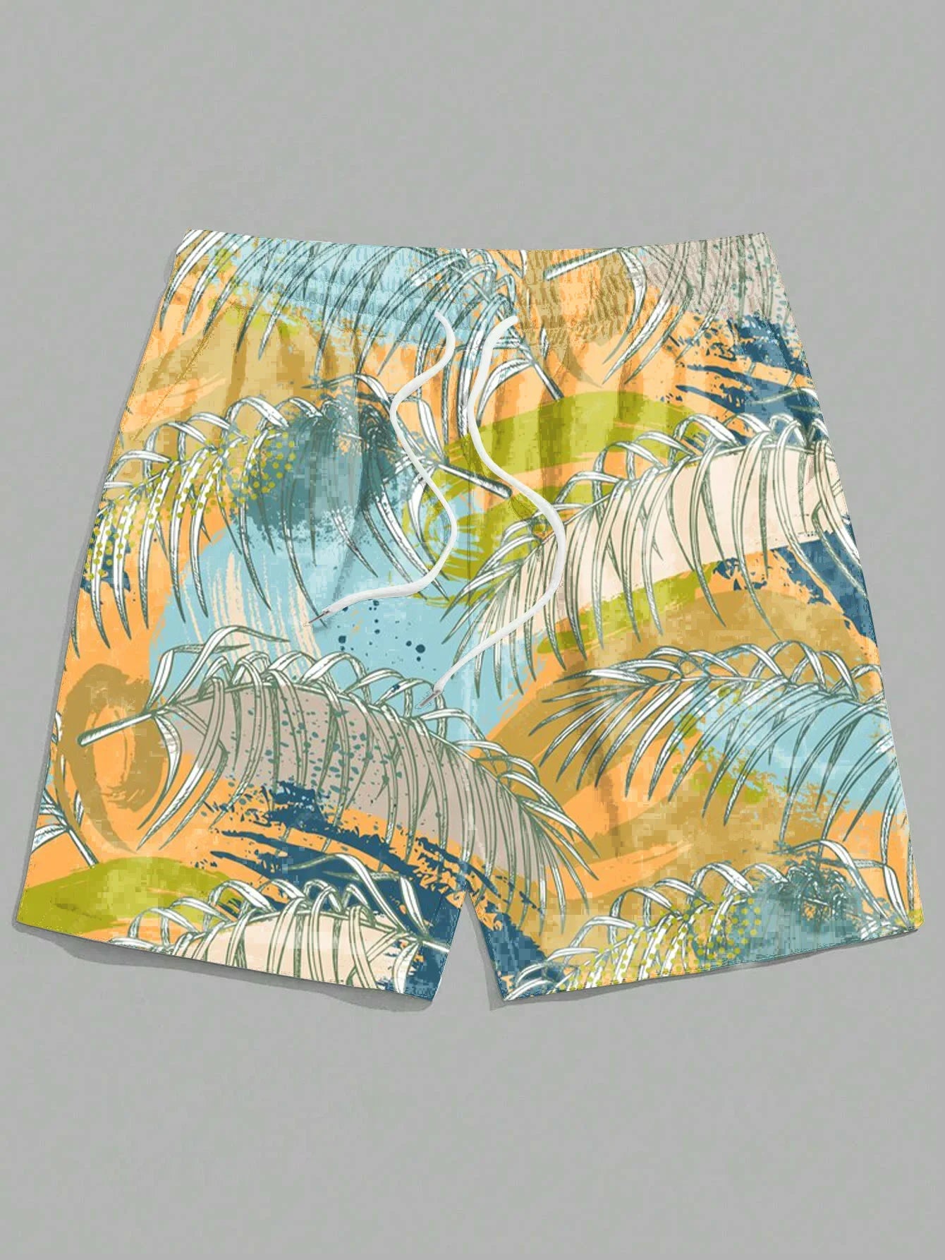 Men's Hawaiian Swim Trunks 3D Hawaiian Plant Pattern Beach Shorts Quick Dry Outdoor Leisure Sports Shorts Fashion Men's Shorts