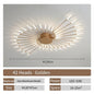 Living Room Light LED Ceiling Lamp Modern Indoor Lighting Acrylic Nordic Creative Fan-shaped Bedroom Fixture Home Decor Kid Room