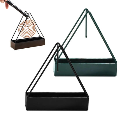 Creative Mosquito Coil Holder with Tray Nordic Style Spiral Summer Day Iron Mosquito Repellent Incenses Rack Plate Home Decor