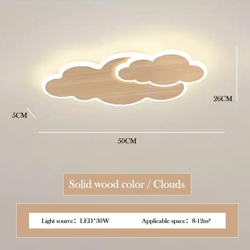 AuroraRealm Children's Bedroom LED Ceiling Lamp Creative White Cloud Boy Girl Study Fixture Lustre Home Decor Living Room Lights