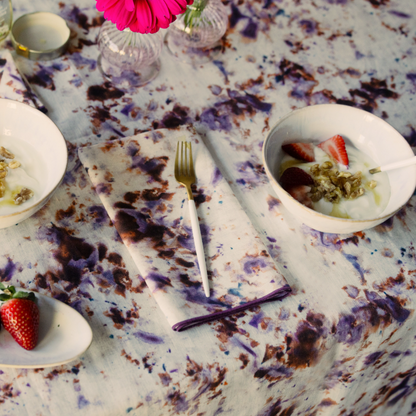 Rose Marble Linen Tablecloth | 60x120 | Goldie Home