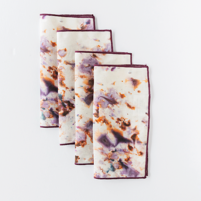 Rose Marble Linen Cocktail Napkins | Set of 4 | Goldie Home