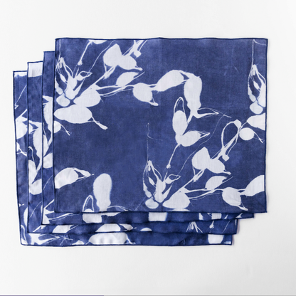 Porto Print Indigo Linen Placemat | 15x18 | Goldie Home