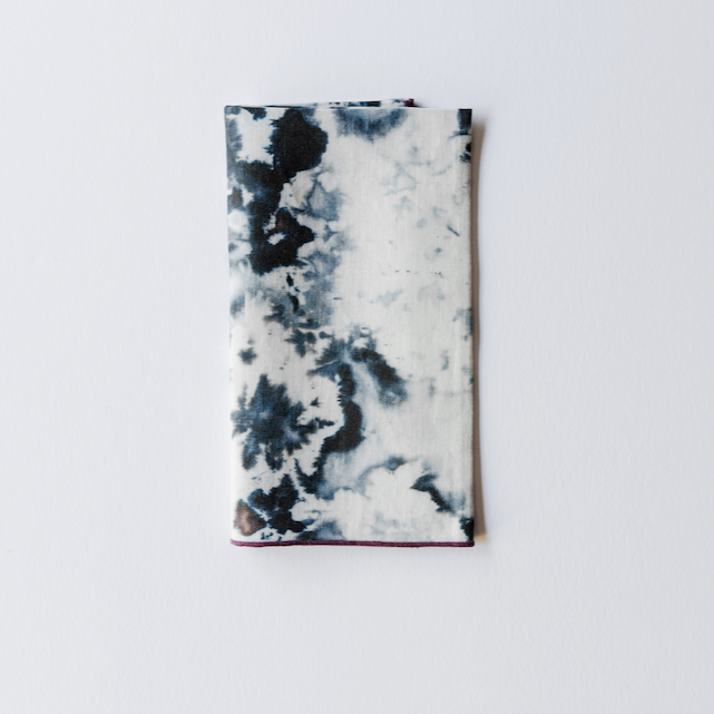 Grey Marble Linen Dinner Napkin | Goldie Home