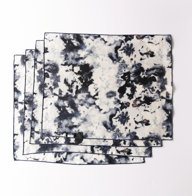 Grey Marble Linen Placemat | 15x18 | Goldie Home