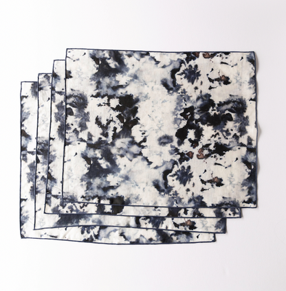 Grey Marble Linen Placemat | 15x18 | Goldie Home