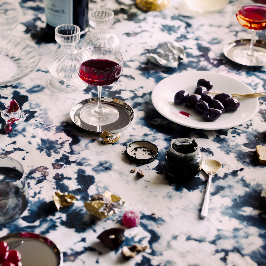 Grey Marble Linen Tablecloth | 60x120 | Goldie Home