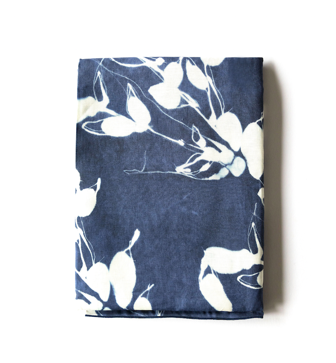 Porto Print Indigo Linen Tablecloth | Rectangle & Round | Goldie Home