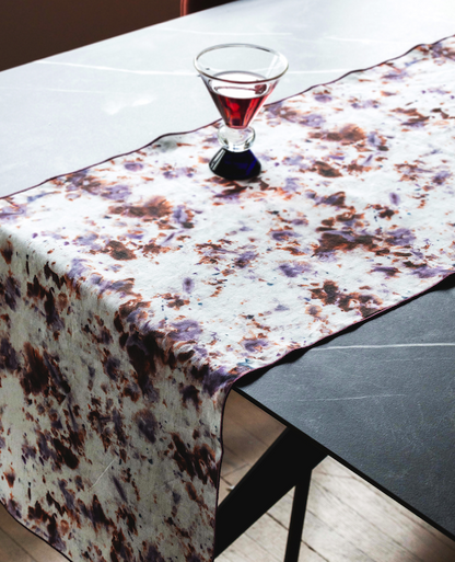 Rose Marble Linen Table Runner | 16x90 | Goldie Home