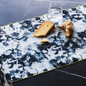 Grey Marble Linen Table Runner | 16x90 | Goldie Home