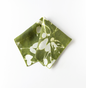 Porto Print Olive Linen Dinner Napkin | Artisan | Goldie Home