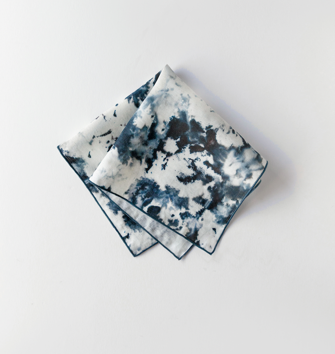 Grey Marble Linen Dinner Napkin | Goldie Home
