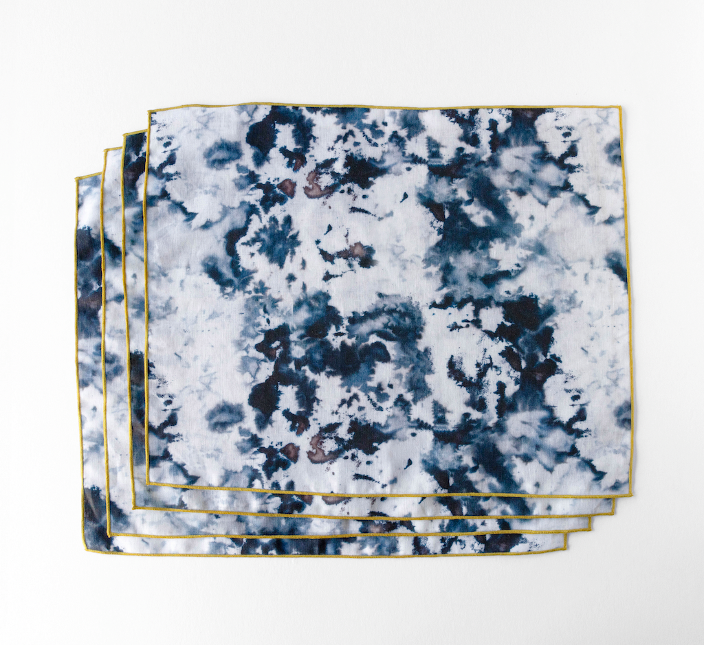 Grey Marble Linen Placemat | 15x18 | Goldie Home