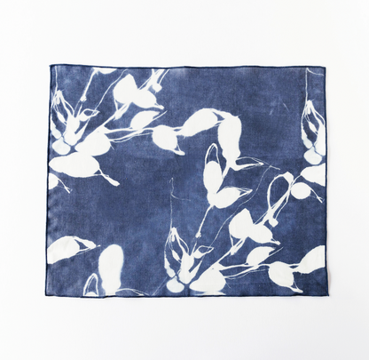 Porto Print Indigo Linen Placemat | 15x18 | Goldie Home