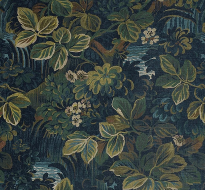 Night Garden Pillow Cover in Midnight Blue, Thibaut Pillows