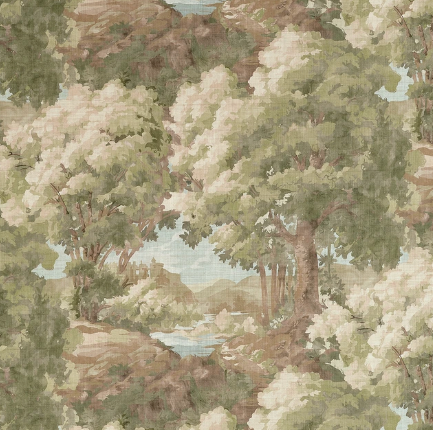 Woodland Clearing Pillow Cover in Green, Thibaut Pillows