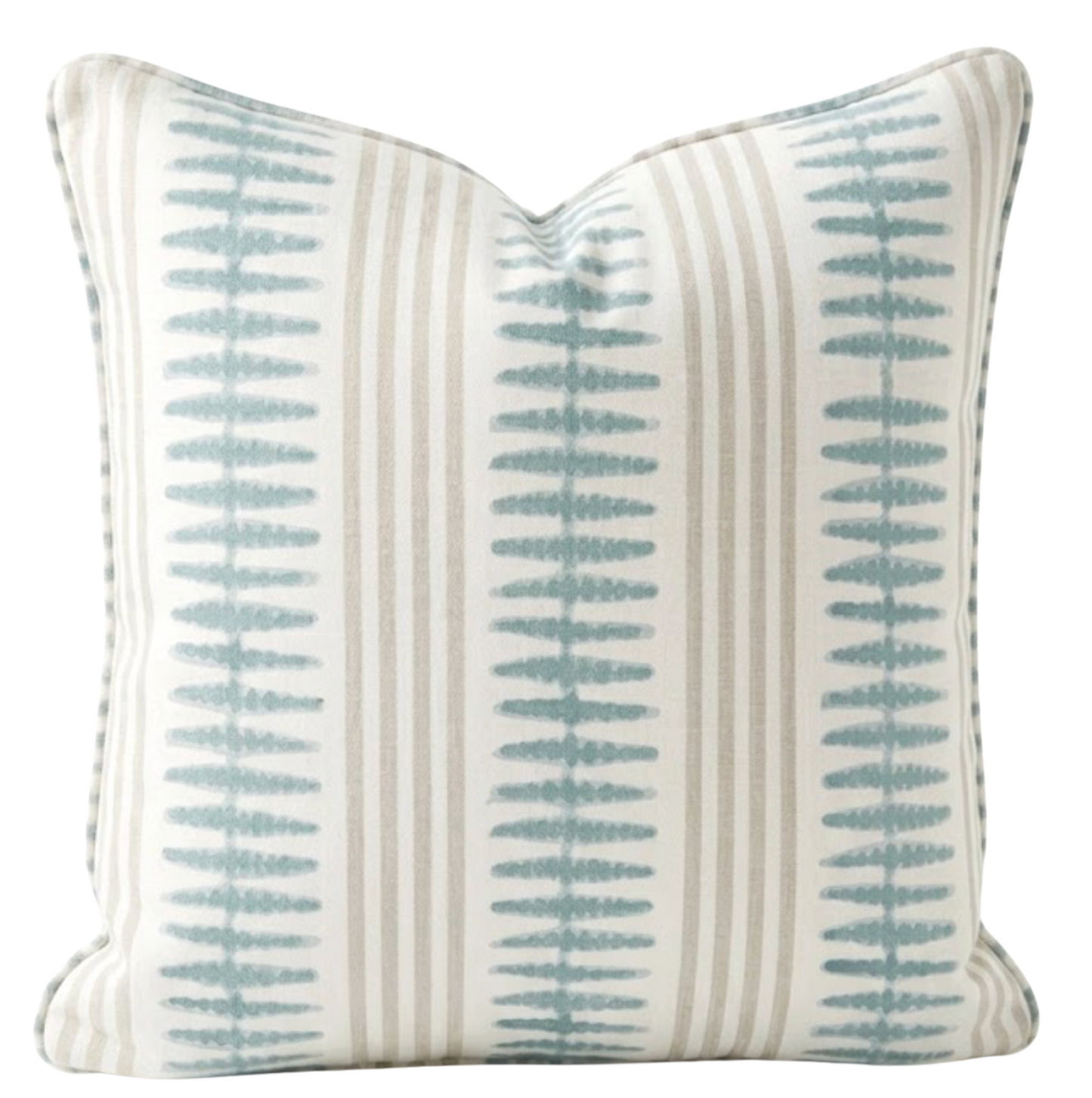 Indo Stripe Pillow Cover in Seaglass, Thibaut Pillows