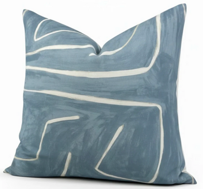Ready to Ship, 20x20, Graffito Pillow Cover in Sky