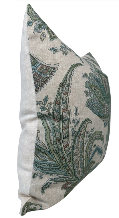 Breckenridge Floral Pillow Cover in Sage, Thibaut Pillows