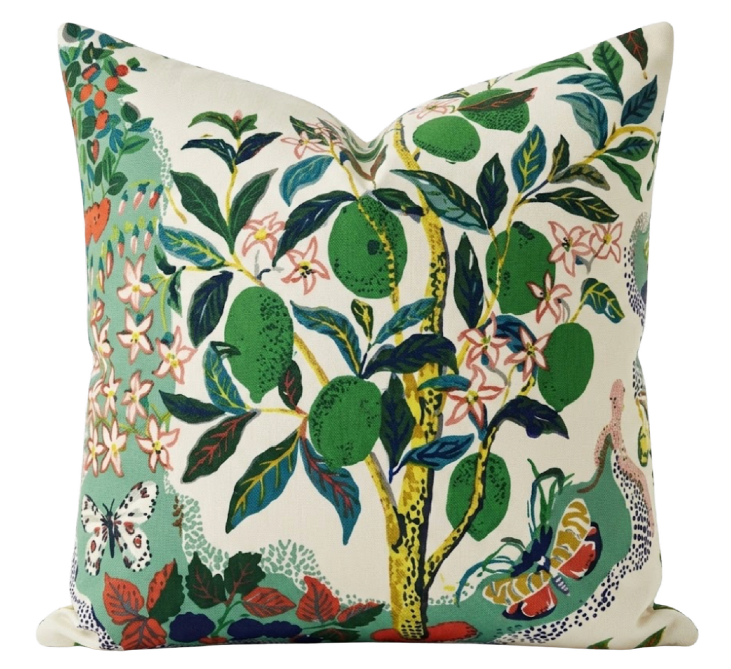 Citrus Garden Linen Pillow Cover, Schumacher Textiles