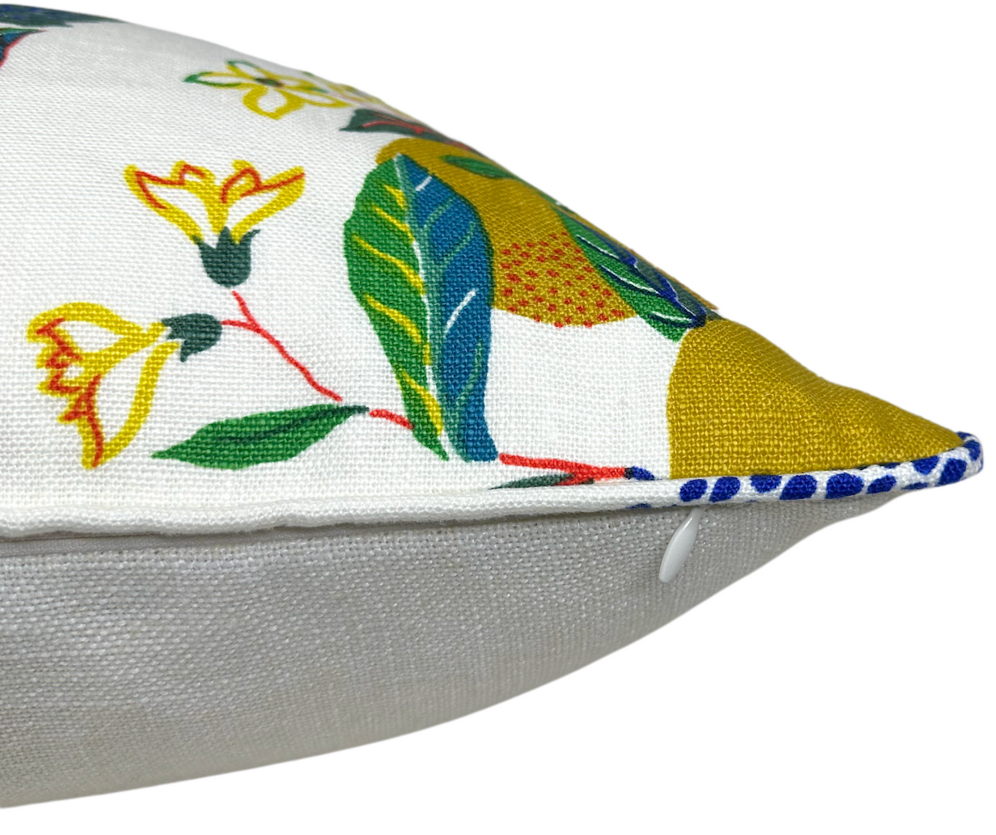 Citrus Garden Linen Pillow Cover, Schumacher Textiles