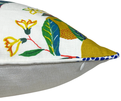 Citrus Garden Linen Pillow Cover, Schumacher Textiles