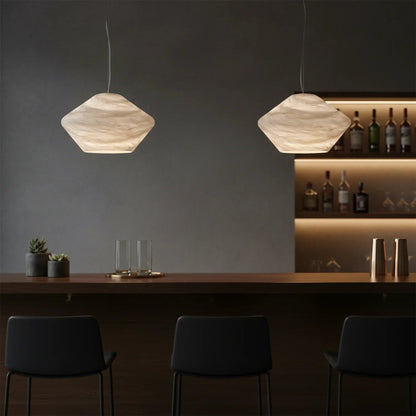 Sculptural Alabaster Gemstone Pendant Light