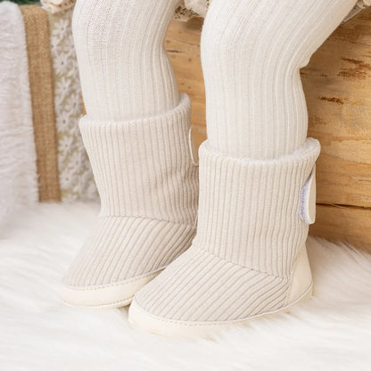 Newborn Baby Winter Boots – Soft Corduroy Booties