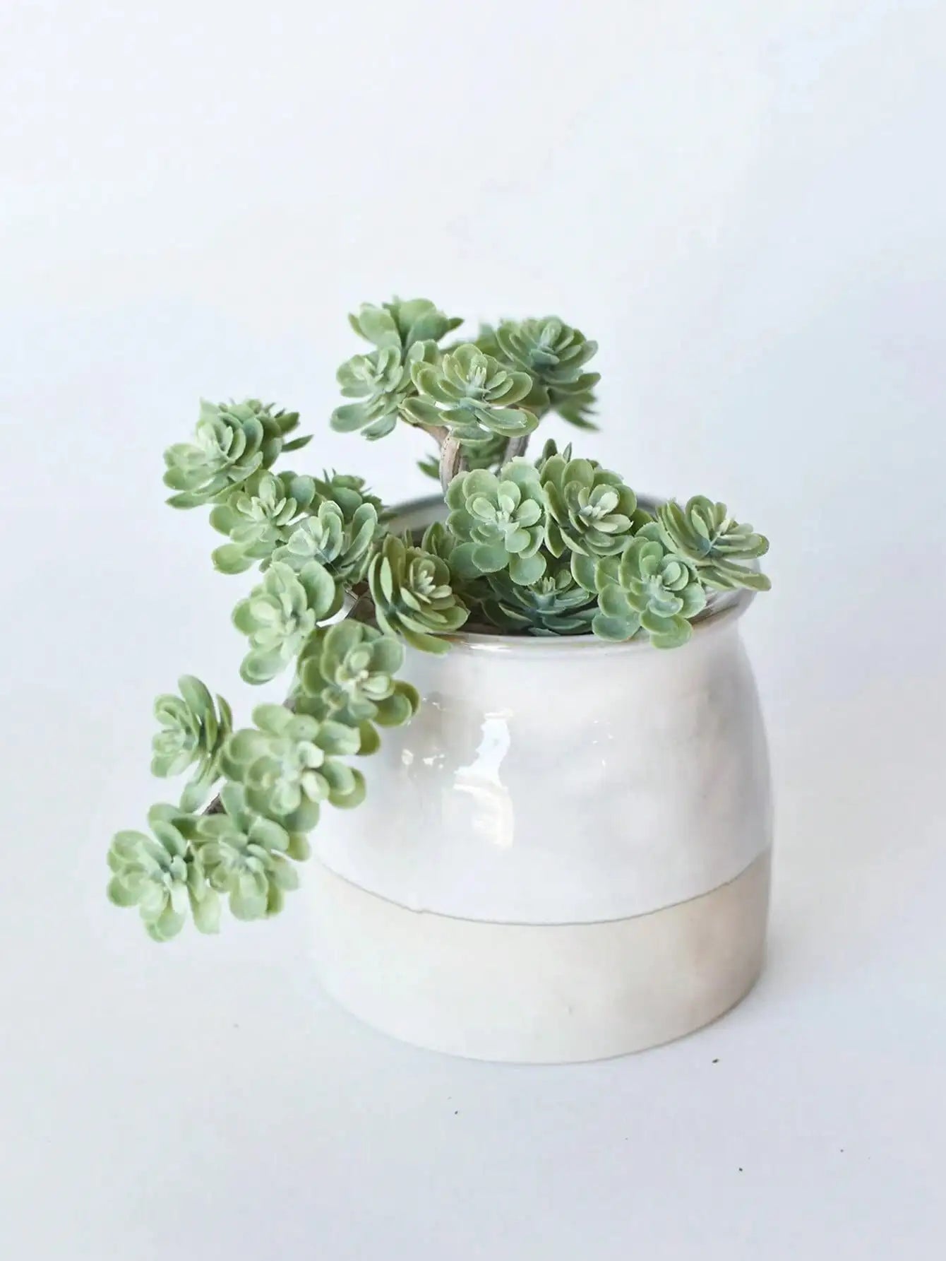 Faux Green Sedum Succulent Pick Plastic Aritificial Encrinite Succulent Spring Plants Home Decor Office Plant Landscaping