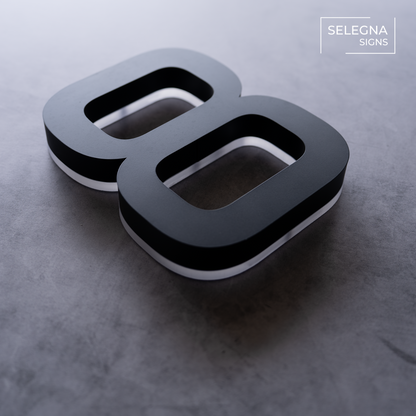 Backlit LED House Numbers – Custom Illuminated Address Numbers for Outdoor Use