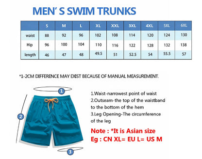Men's Hawaiian Swim Trunks 3D Hawaiian Plant Pattern Beach Shorts Quick Dry Outdoor Leisure Sports Shorts Fashion Men's Shorts