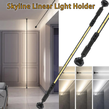 Modern Black White Linear Wall Lamp Skyline Wall Sconce Background LED Bar Strip 1/2/3/5/8/10M Living DIY Room Home Decor Lights