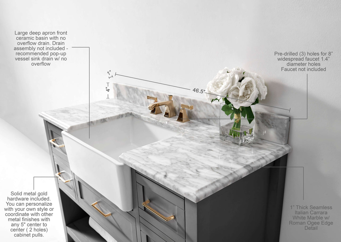Hayley 48" Bath Vanity Set
