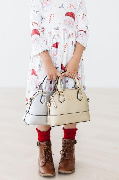 SALE Silver Metallic Girl's Crossbody Purse