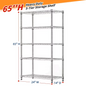 3/4/5/6/7/8 Tier Storage Shelves-Adjustable Wire Shelving Rack-Multi Sizes