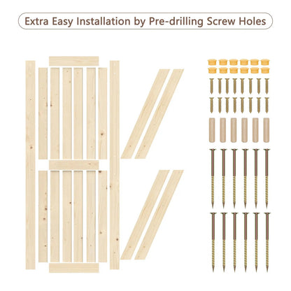 Solid Pine Barn Doors with Track Kit