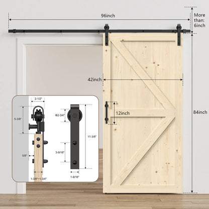 Solid Pine Barn Doors with Track Kit
