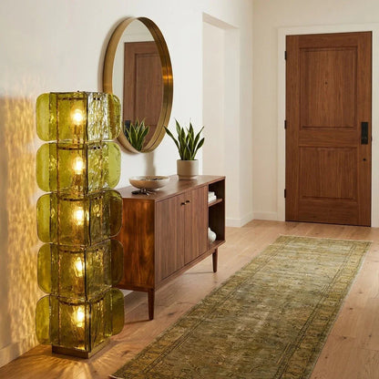 Stacked Glass Floor Lamp