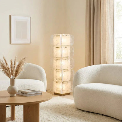 Stacked Glass Floor Lamp