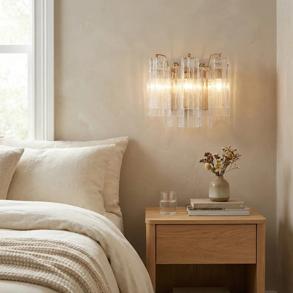 Star-shaped glass tube wall lamp
