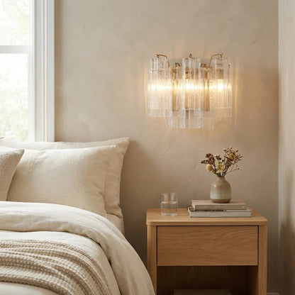 Star-shaped glass tube wall lamp
