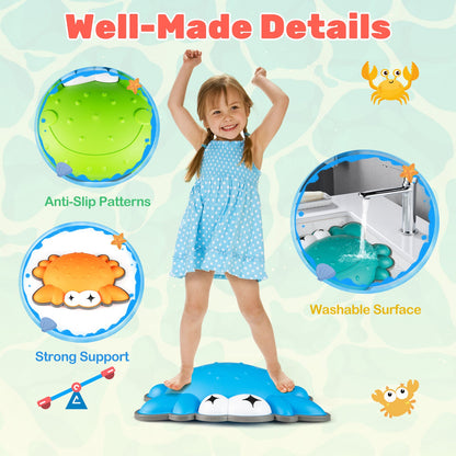 Stepping Stones for Kids 9 Pieces Non-Slip Toddler Stepping Stones Balance Sensory Toys-Multicolor