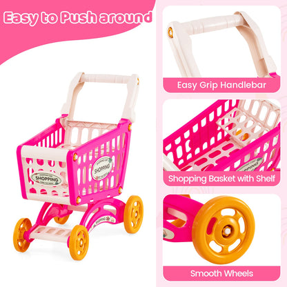 Supermarket Playset for Kids 76 PCS Pretend Play Grocery Store Set with Shopping Cart