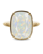 Sterling Silver Elongated Cushion Opal Cocktail Ring