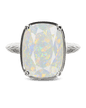Sterling Silver Elongated Cushion Opal Cocktail Ring